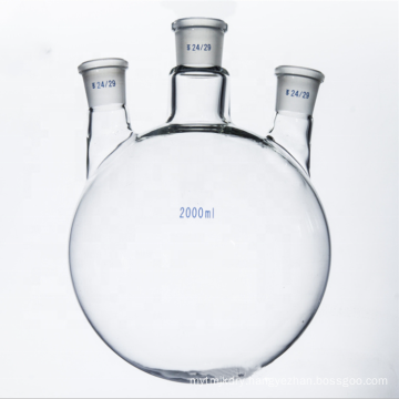 50-20000ml three-nacked round bottle transparents glass chemical reactor soluble chemical lace equipment for lab